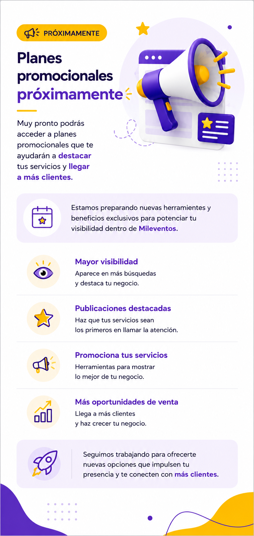 Planes promocionales en Mileventos